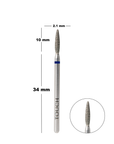 Touch diamond safe Flame drill bit, 2.1mm